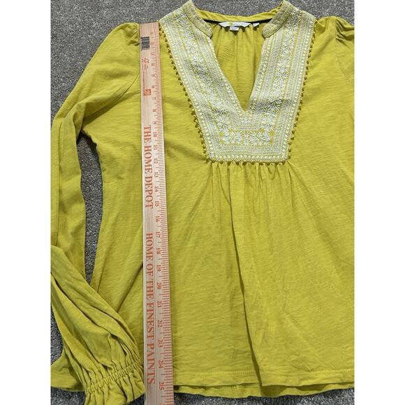 Boden US size 12 Embroidered Yellow Top - Picture 3 of 8